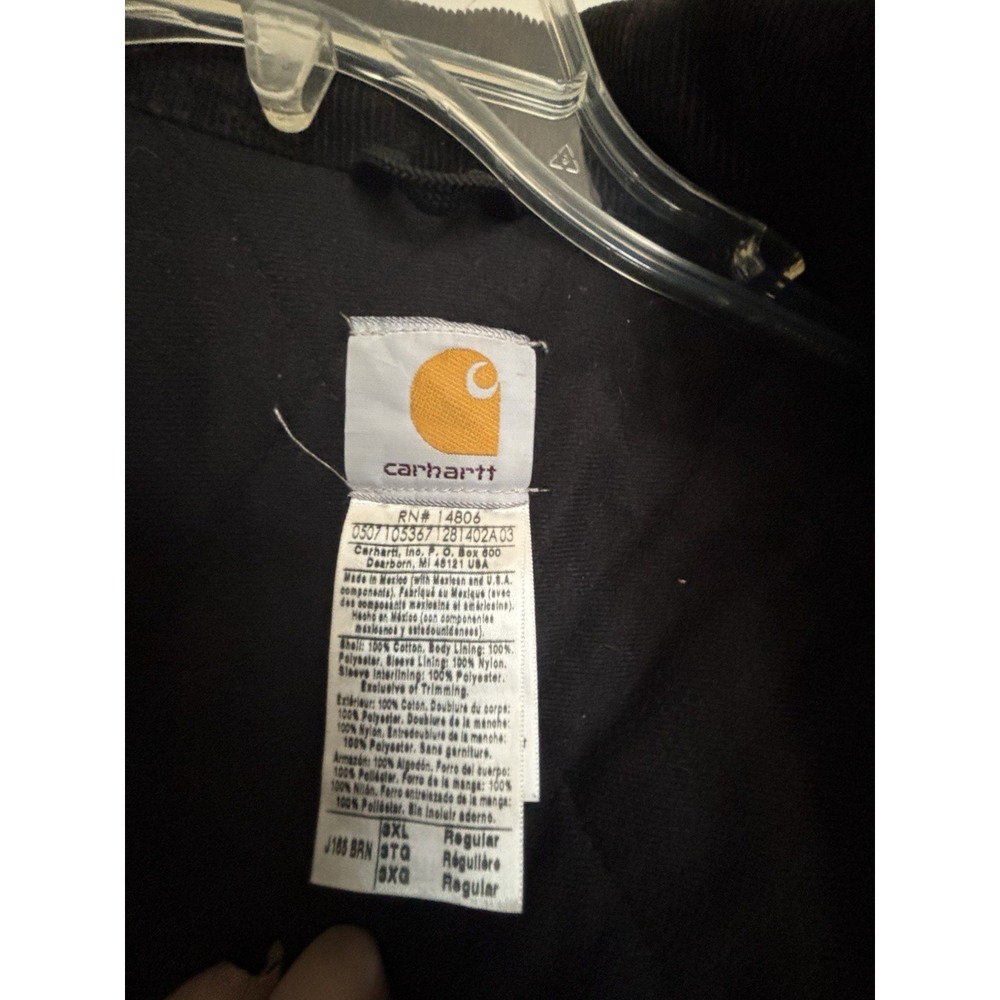 CARHARTT  Grande Brown Quilted Lined Jacket Size  3XL   RN-14806 Minimal Wear - Picture 6 of 6
